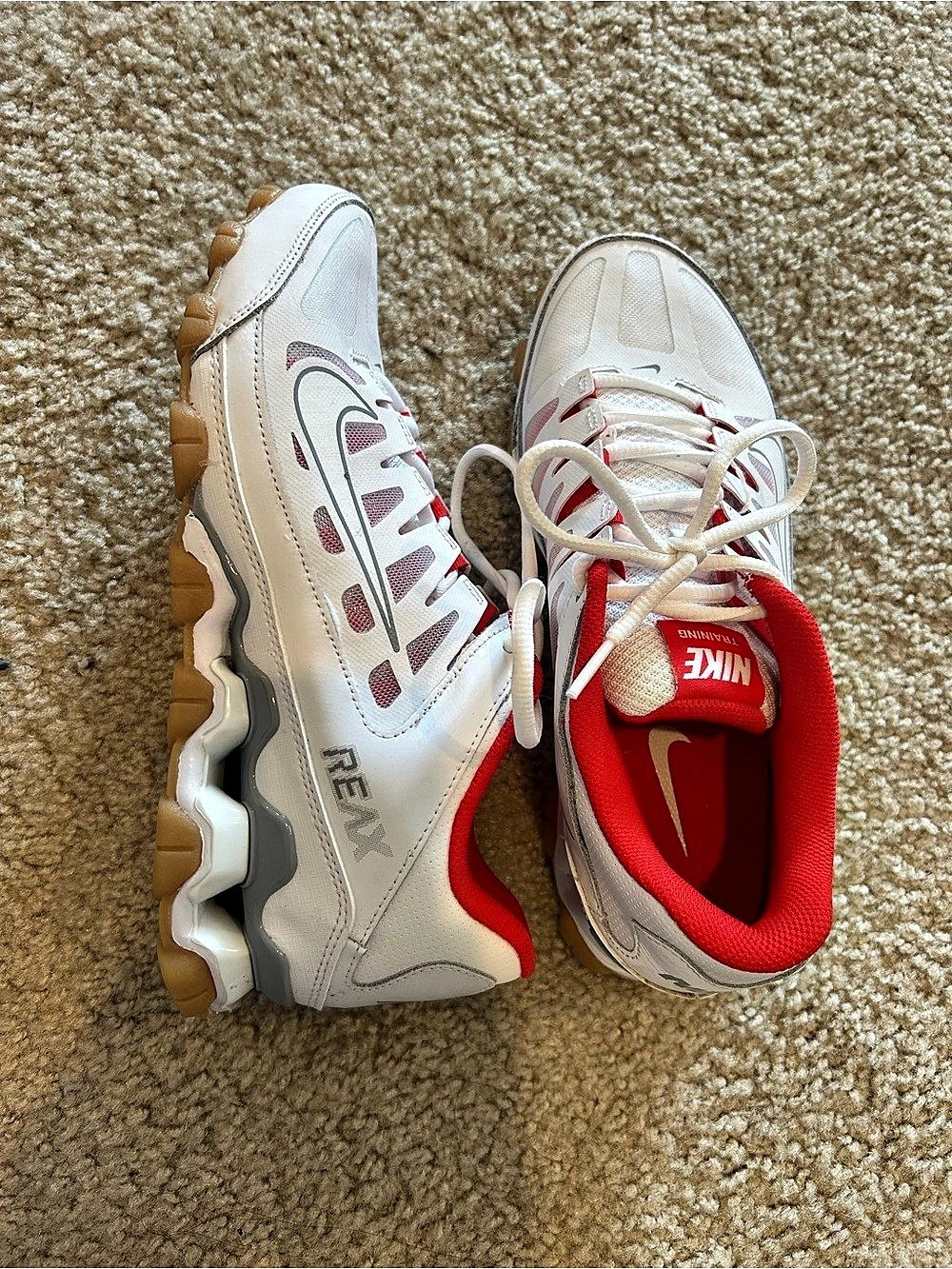 Nike Reax 8 TR Men's Athletic Shoes US 7 White & Red